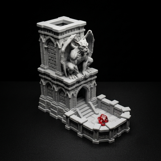 3D Printed Dice Tower - Gargoyle's Keep