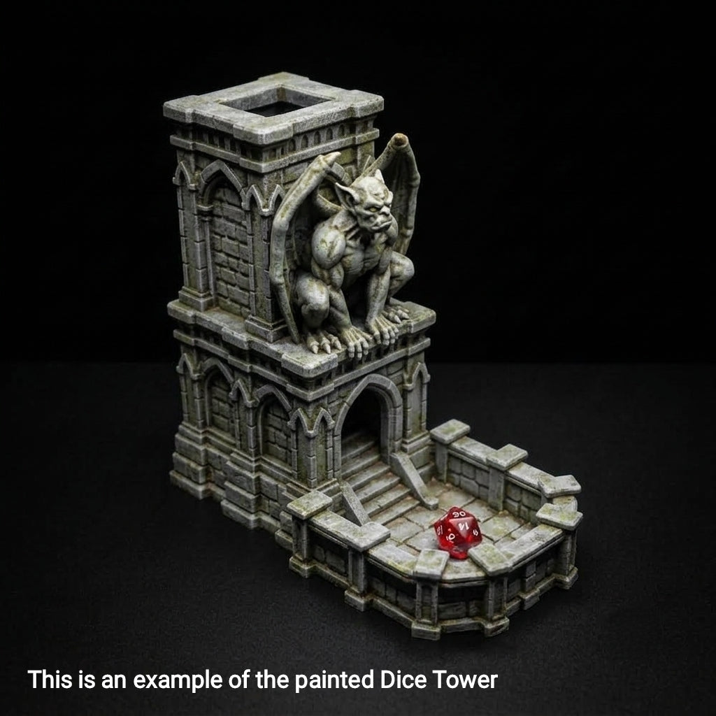 3D Printed Dice Tower - Gargoyle's Keep