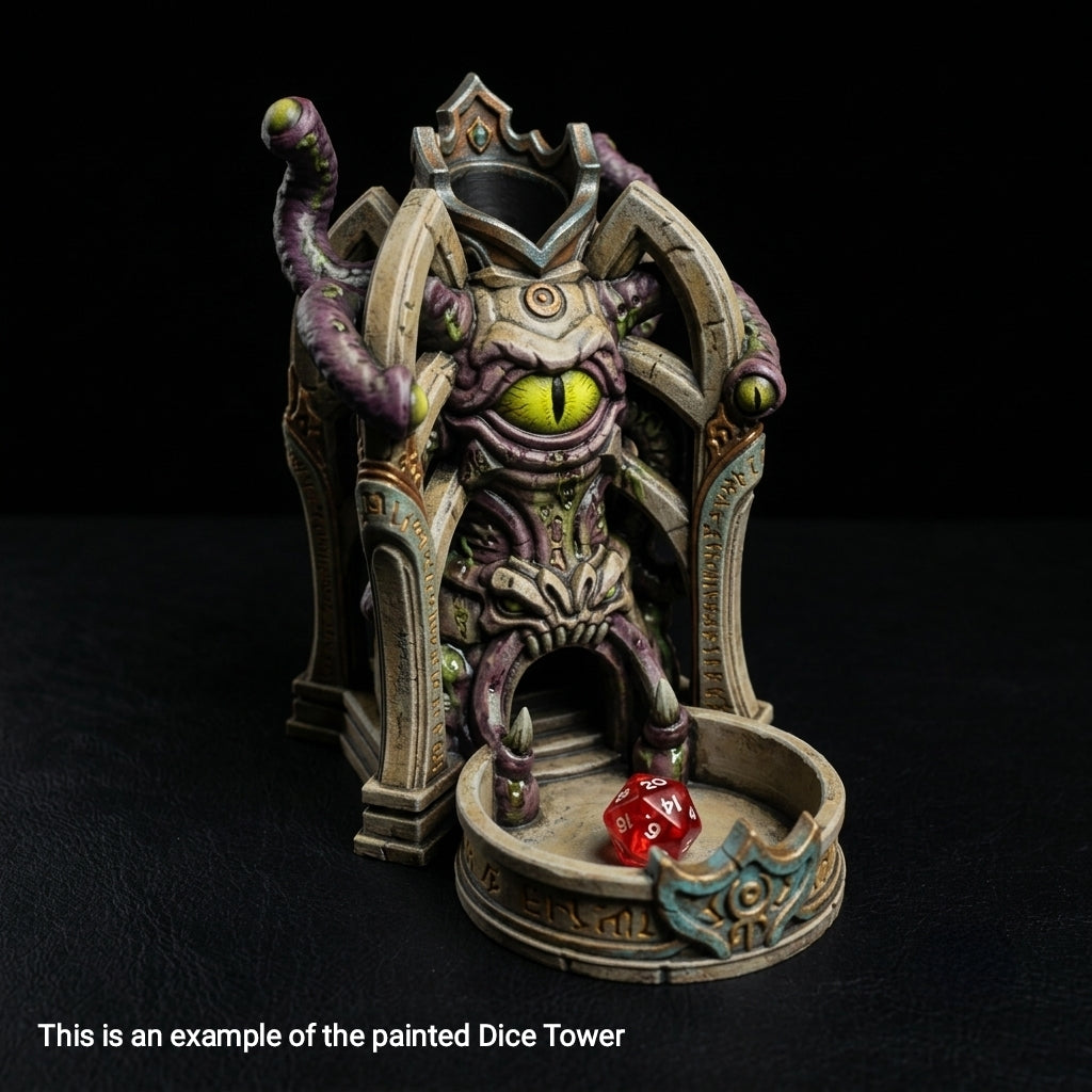 3D Printed Dice Tower - Tentacle Watcher