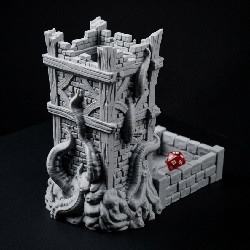 3D Printed Dice Tower - Mimic Tower