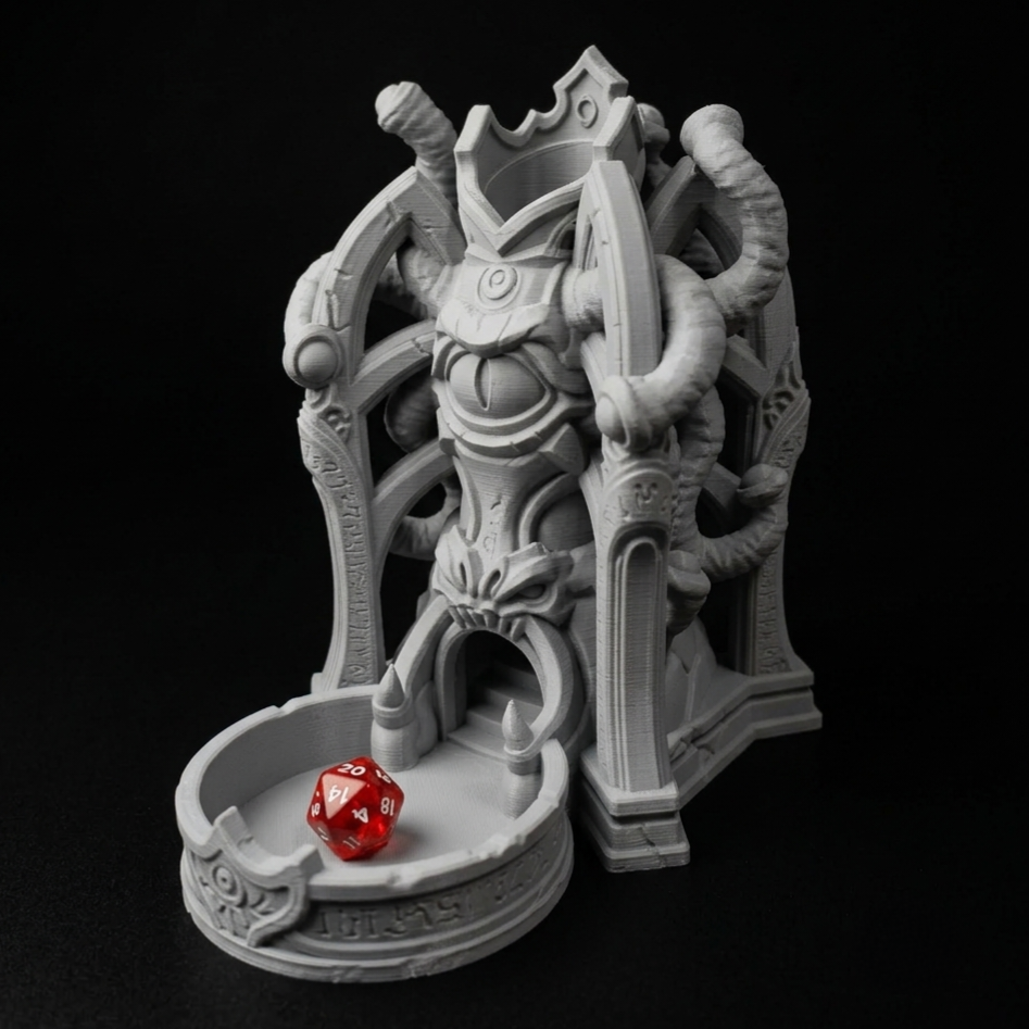 3D Printed Dice Tower - Tentacle Watcher