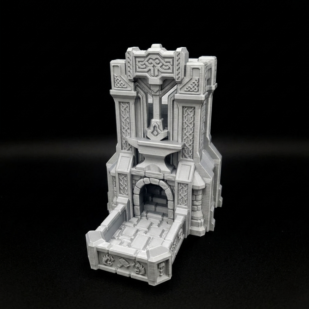 3D Printed Dice Tower - Dwarf Building