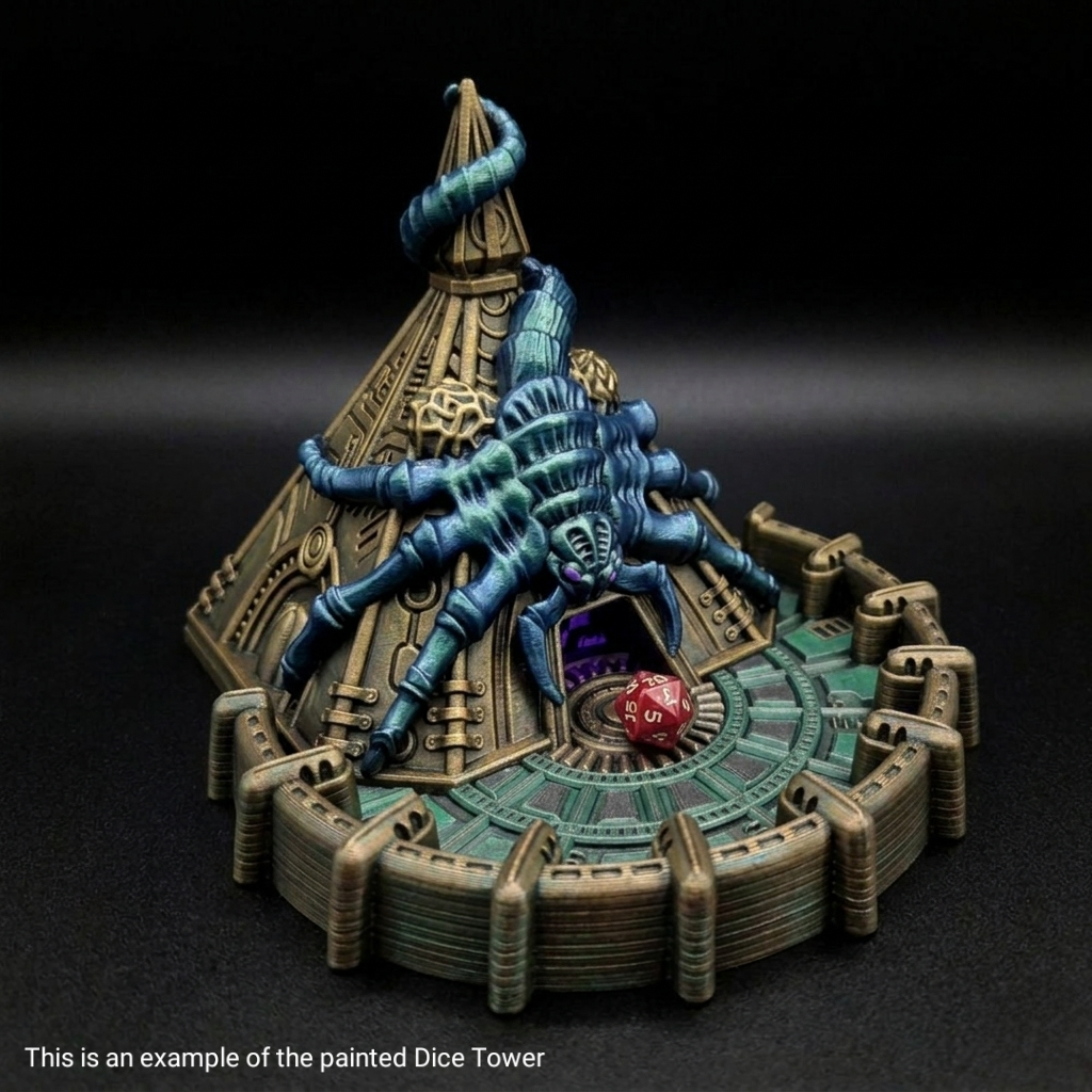3D Printed Dice Tower - Alien Pyramid