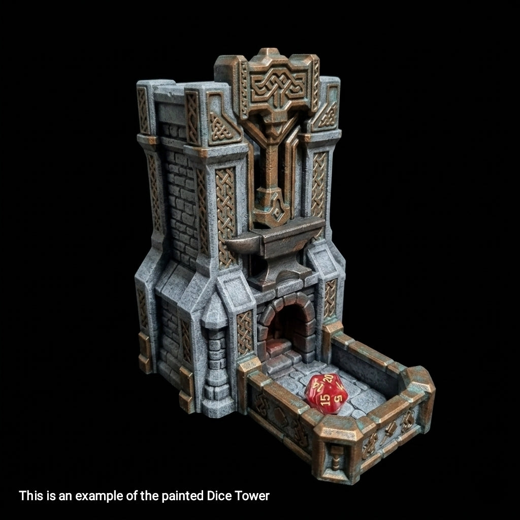 3D Printed Dice Tower - Dwarf Building