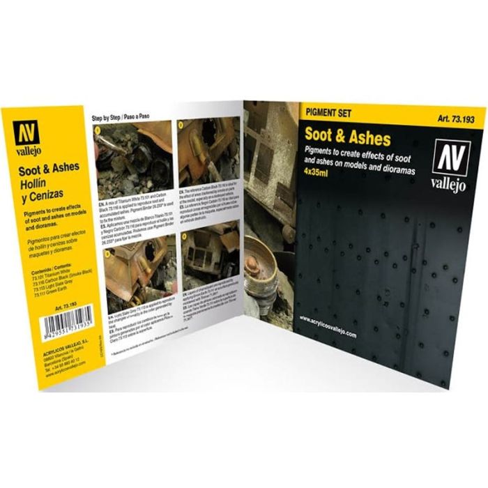 Vallejo Pigments Soot & Ashes – 4 Pigment Set